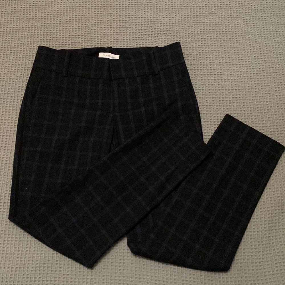 Calvin Klein Cropped Plaid Trousers